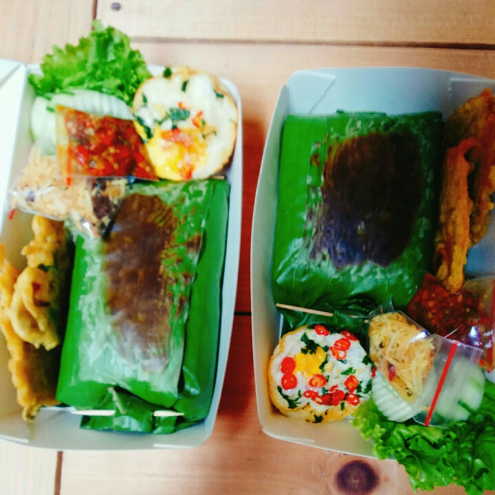 Nasi Bakar Orek Teri Tempe 2