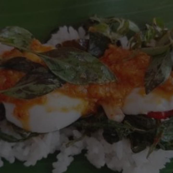 Nasi Bakar Telur Asin