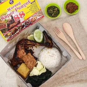 Nasi Box ayam kampung sedang 