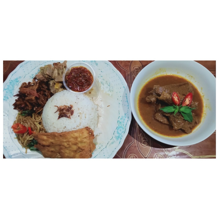 Nasi Campur Rendang Daging