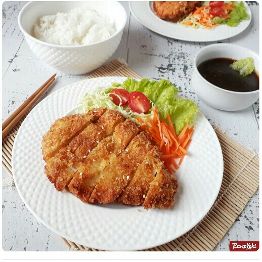 Nasi Chicken Katsu Salad Sayur