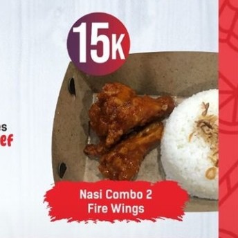 Nasi Combo 2 Fire Wings