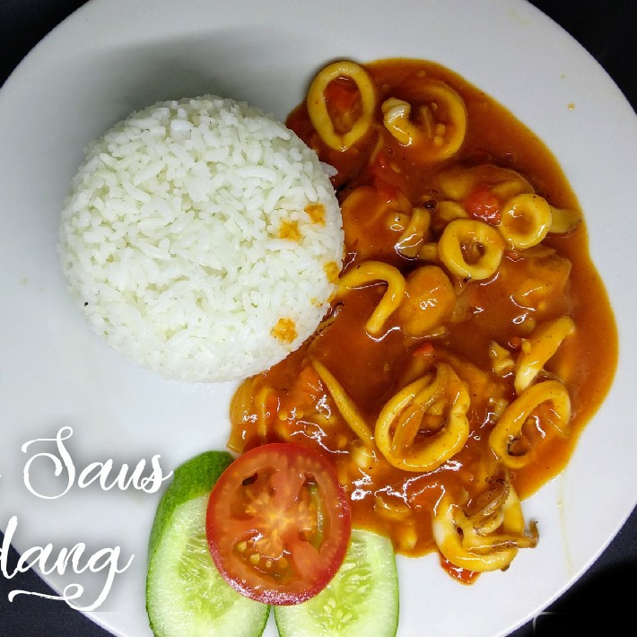 Nasi Cumi Saus Padang