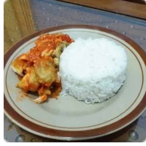 Nasi Geprek Balado Dan Nasi