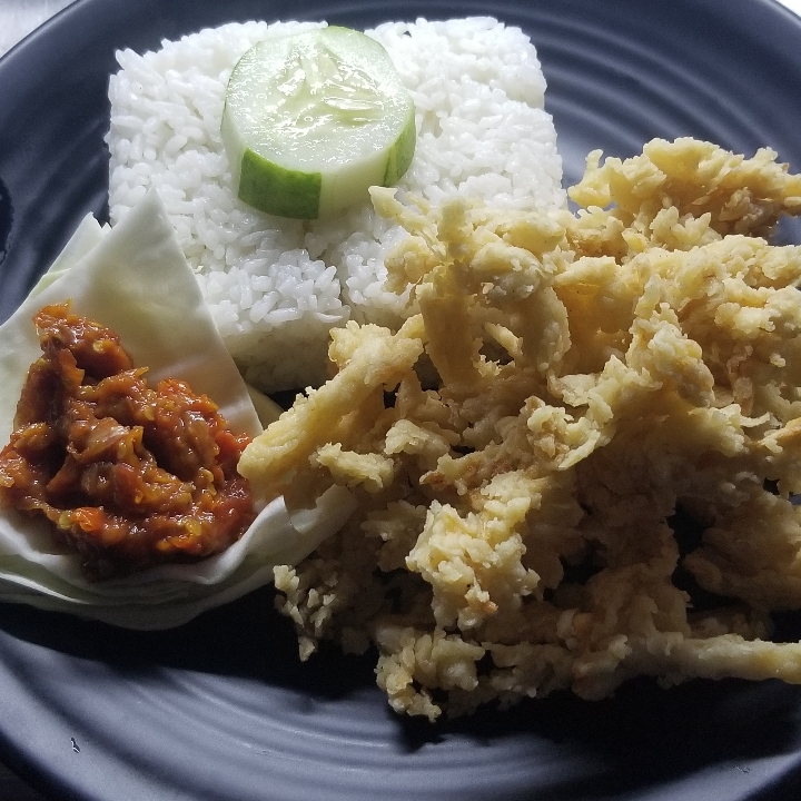 Nasi Jamur Crispy