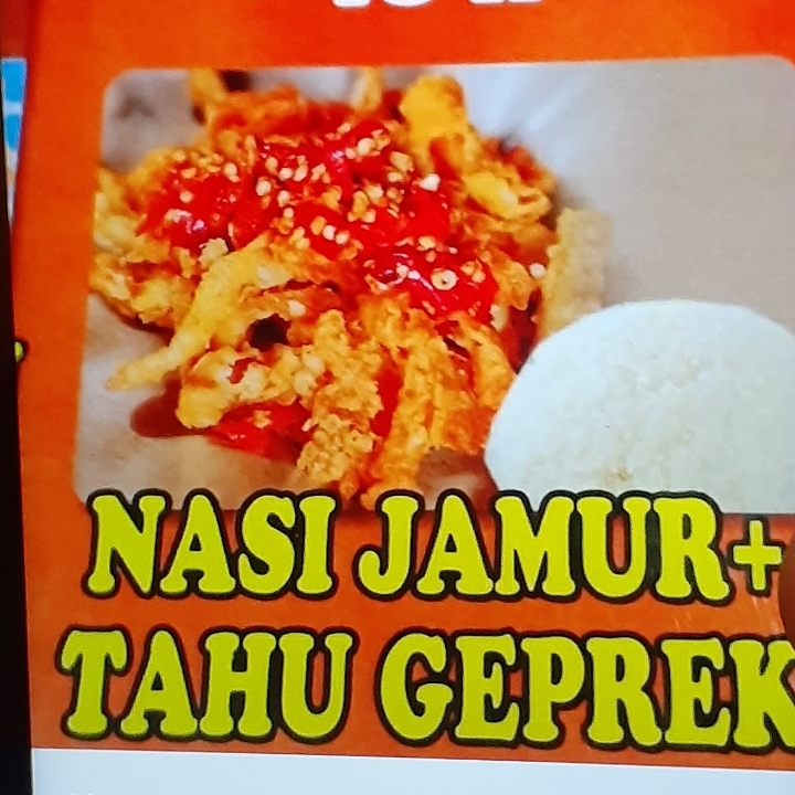 Nasi Jamur Plus Tahu Geprek