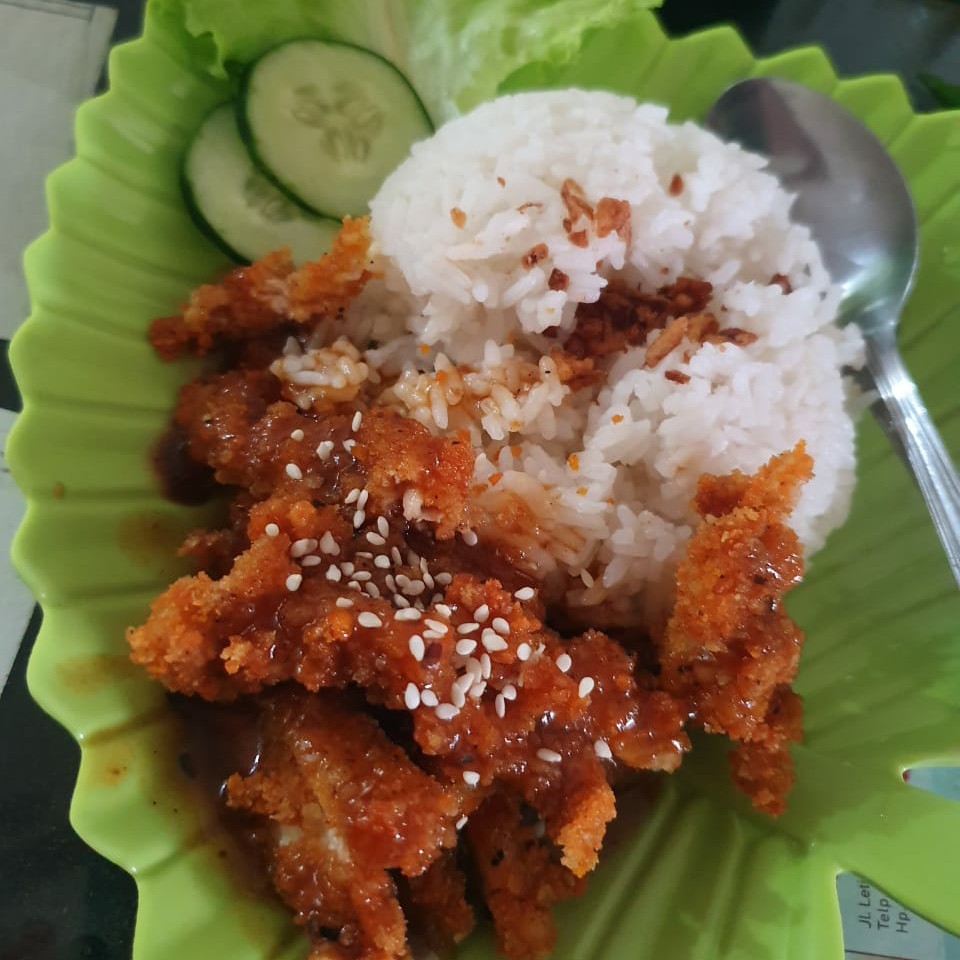 Nasi Katsu Saus BBQ