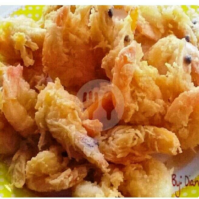 Nasi Kuning Udang Goreng Tepung