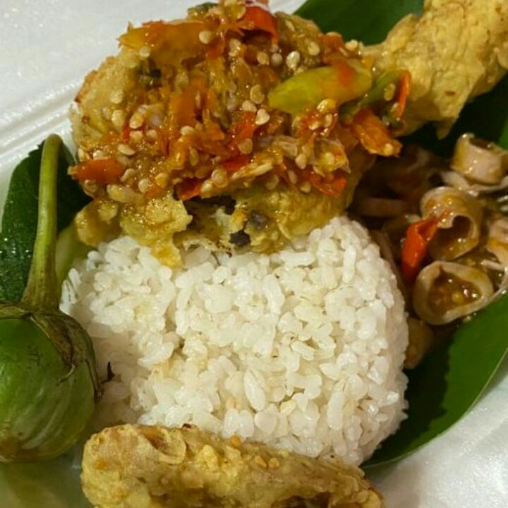 Nasi Liwet Geprek Cumi