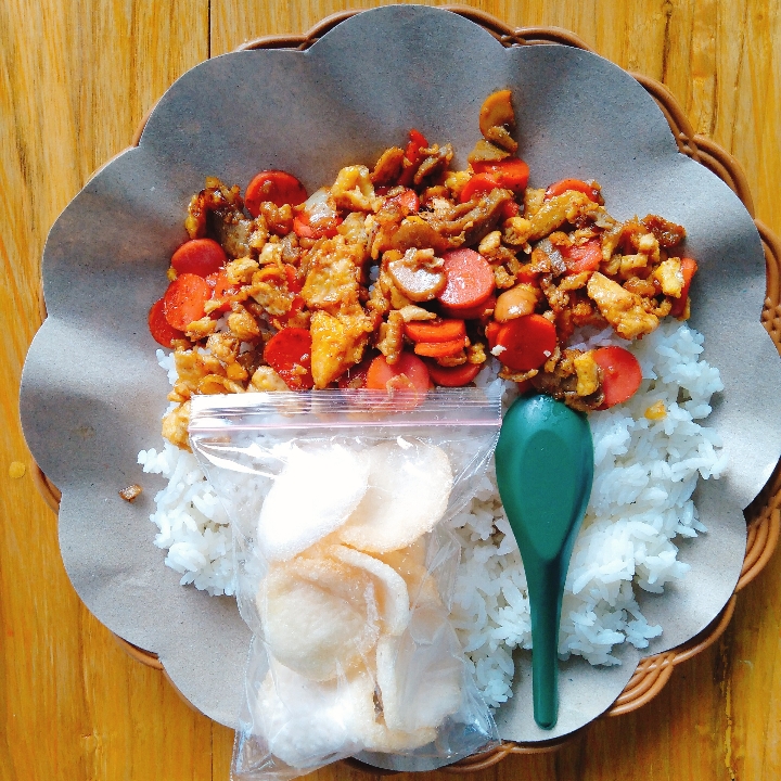 Nasi Menteng Jumbo Lauk