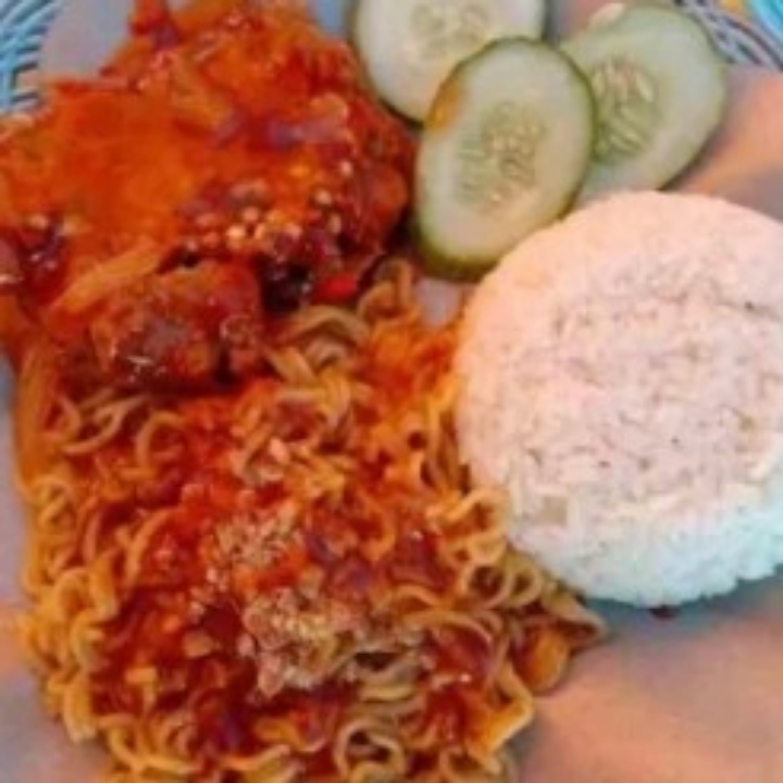 Nasi Mie Ayam Geprek