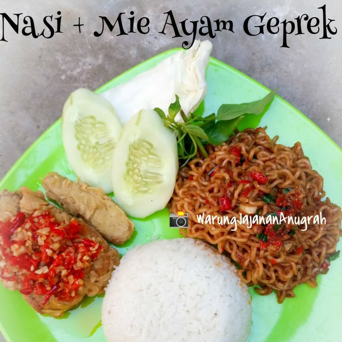 Nasi Mie Ayam Geprek