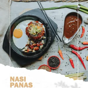 Nasi Panas Mushroom Sauce Beef 