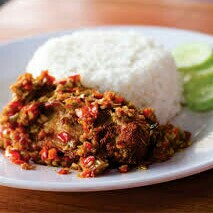 Nasi Putih Ayam Penyet