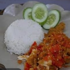 Nasi Putih Ayam Penyet