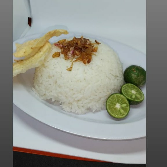 Nasi Putih Bawang Goreng