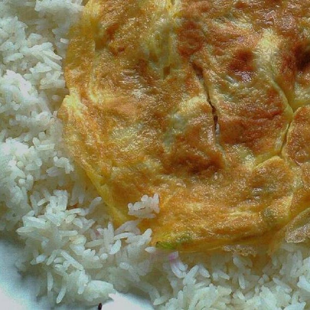 Nasi Putih Telor Dadar