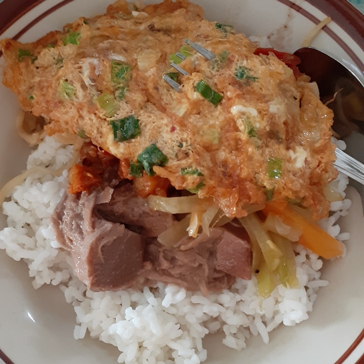 Nasi Rames Telor Dadar