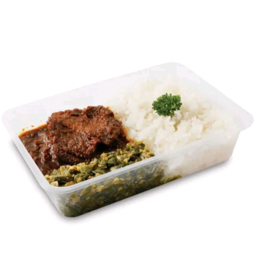 Nasi Rendang Cabe Ijo