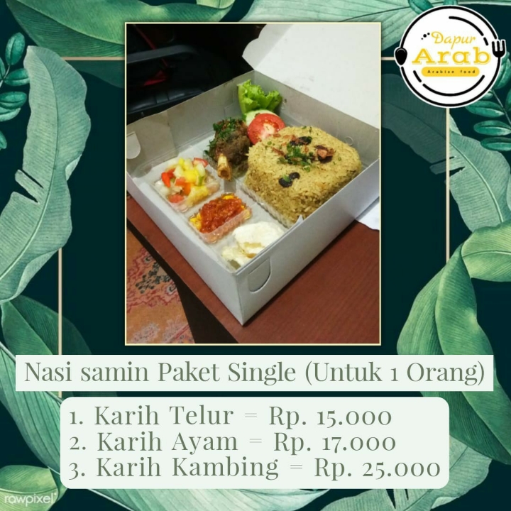 Nasi Samin Paket Single Karih Ayam