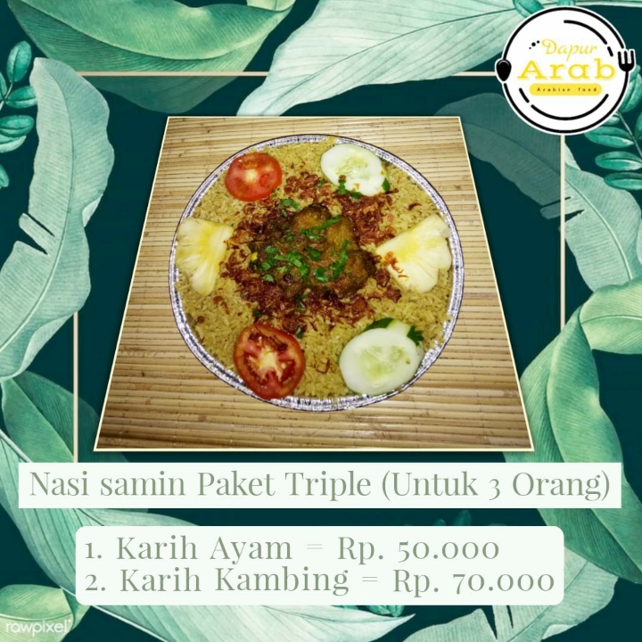 Nasi Samin Paket Triple Karih Ayam