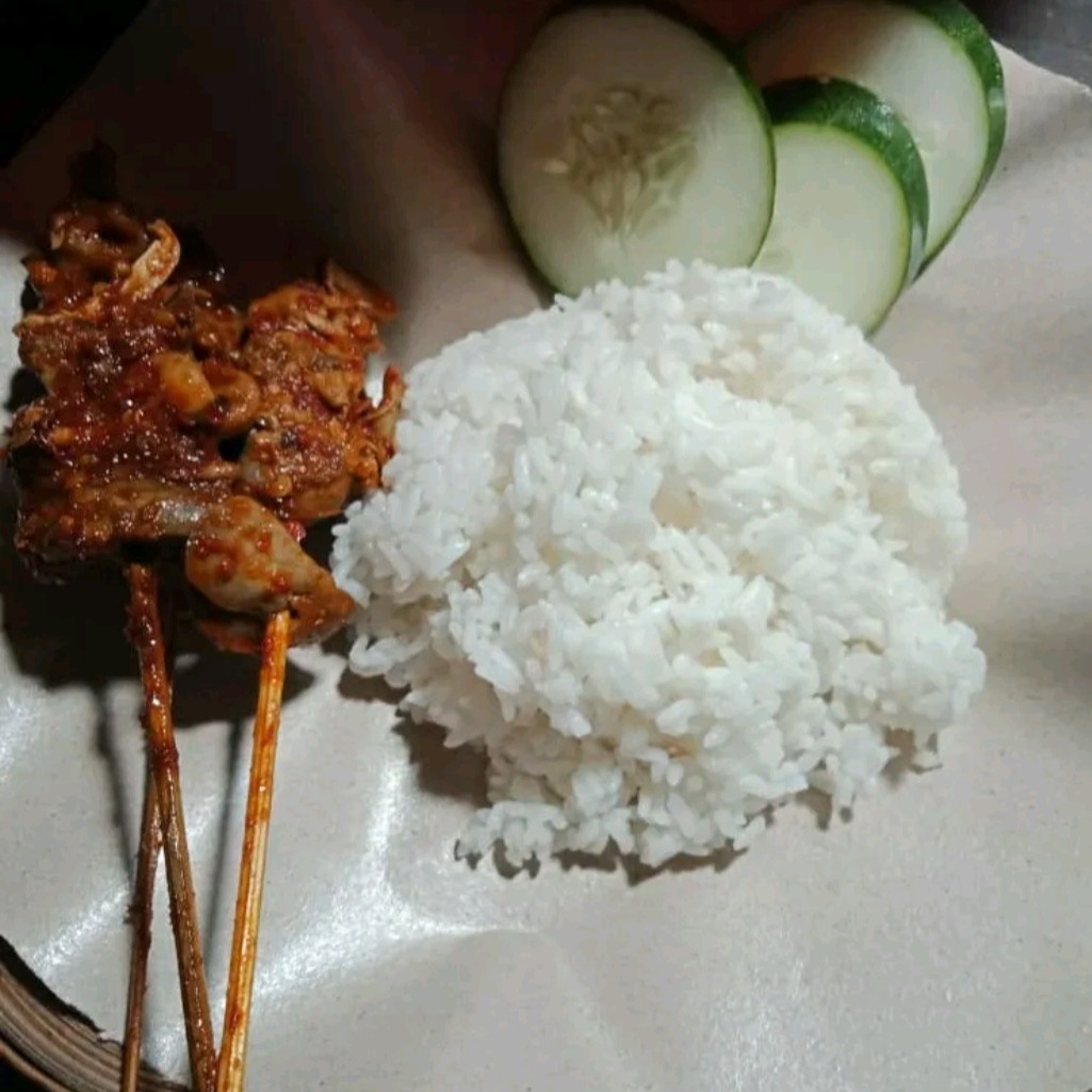 Nasi Sate Ampela Bebek Di Rica Rica