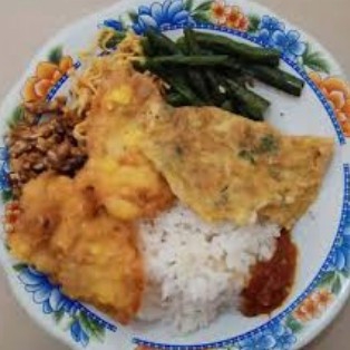 Nasi Telor  Sayur