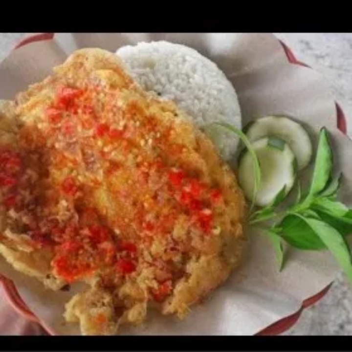 Nasi Telor Dadar Geprek