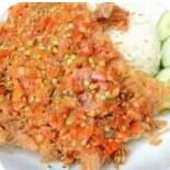 Nasi Telur Geprek Tempe Goreng