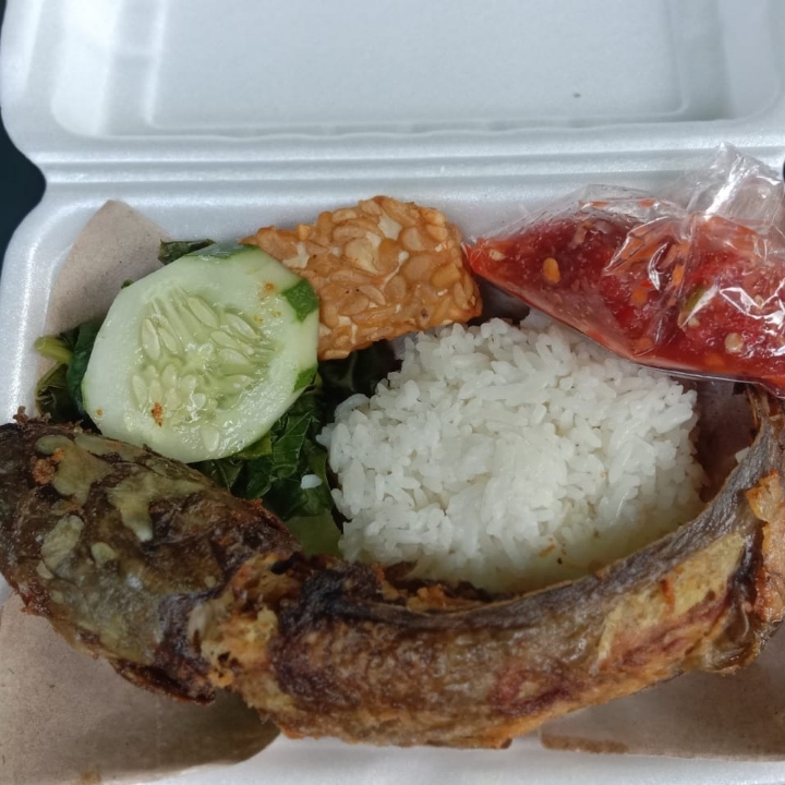 Nasi Tempong Ikan Lele