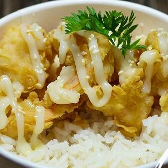 Nasi Udang Saos Mayo