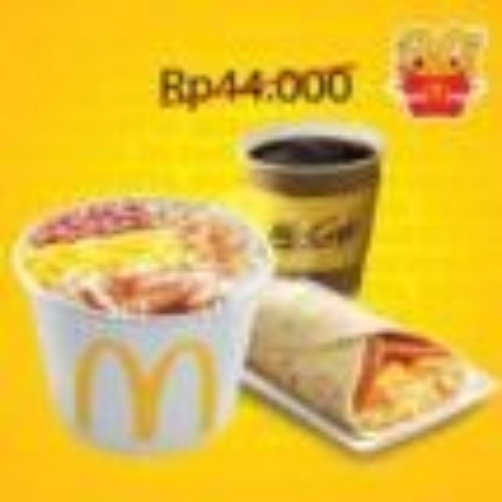 Nasi Uduk McD  Breakfast Wrap  Hot Coffee