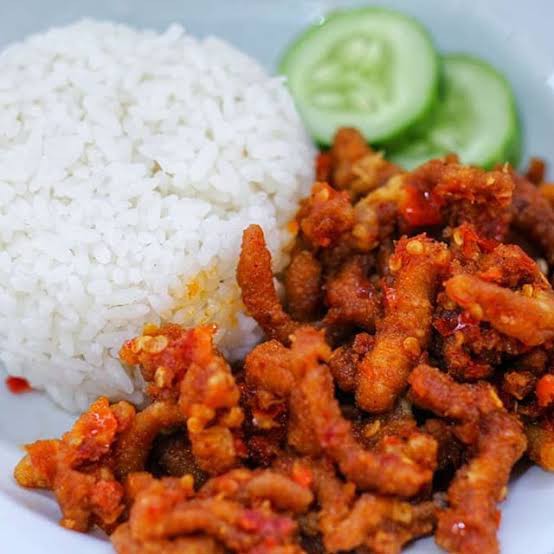 Nasi Usus Geprek Crispy