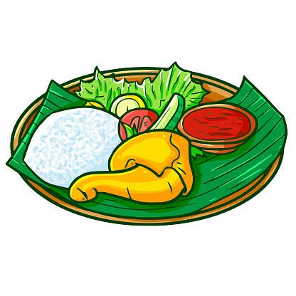 Nasi ayam Gprek