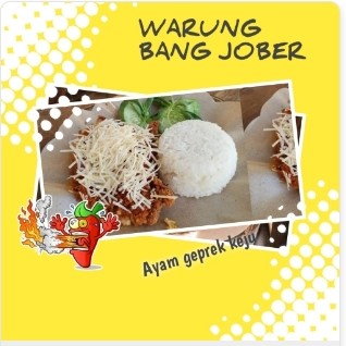 Nasi ayam geprek keju