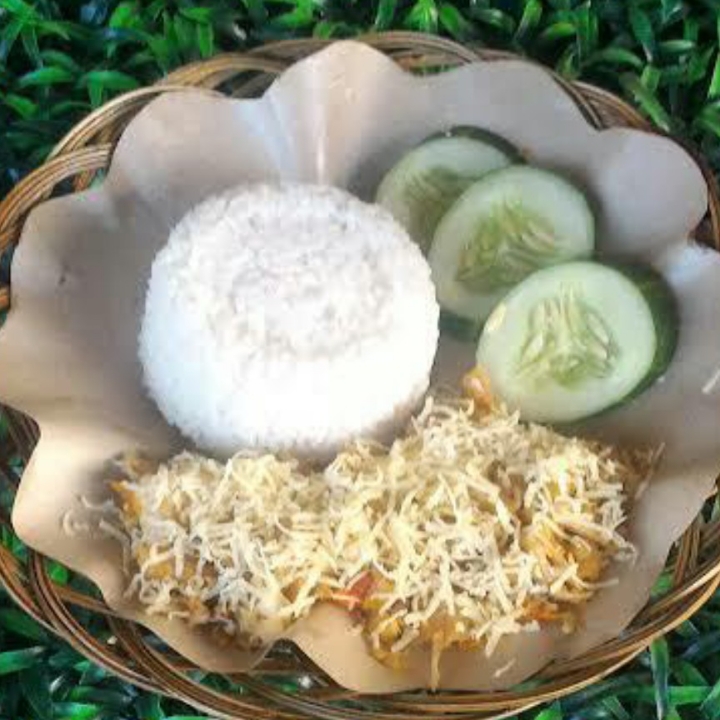 Nasi ayam geprek mayo keju