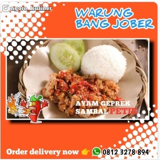 Nasi ayam geprek sambal anak petir