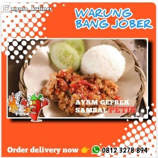 Nasi ayam geprek sambal matah