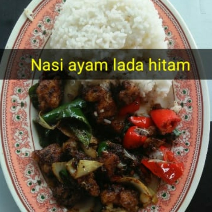 Nasi ayam lada hitam