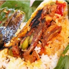 Nasi bakar teri pete