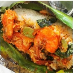 Nasi bakar udang kemangi