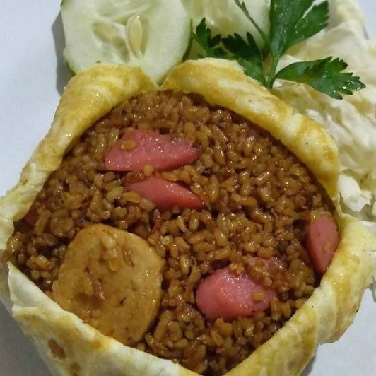 Nasi goreng Selimut Sosis 