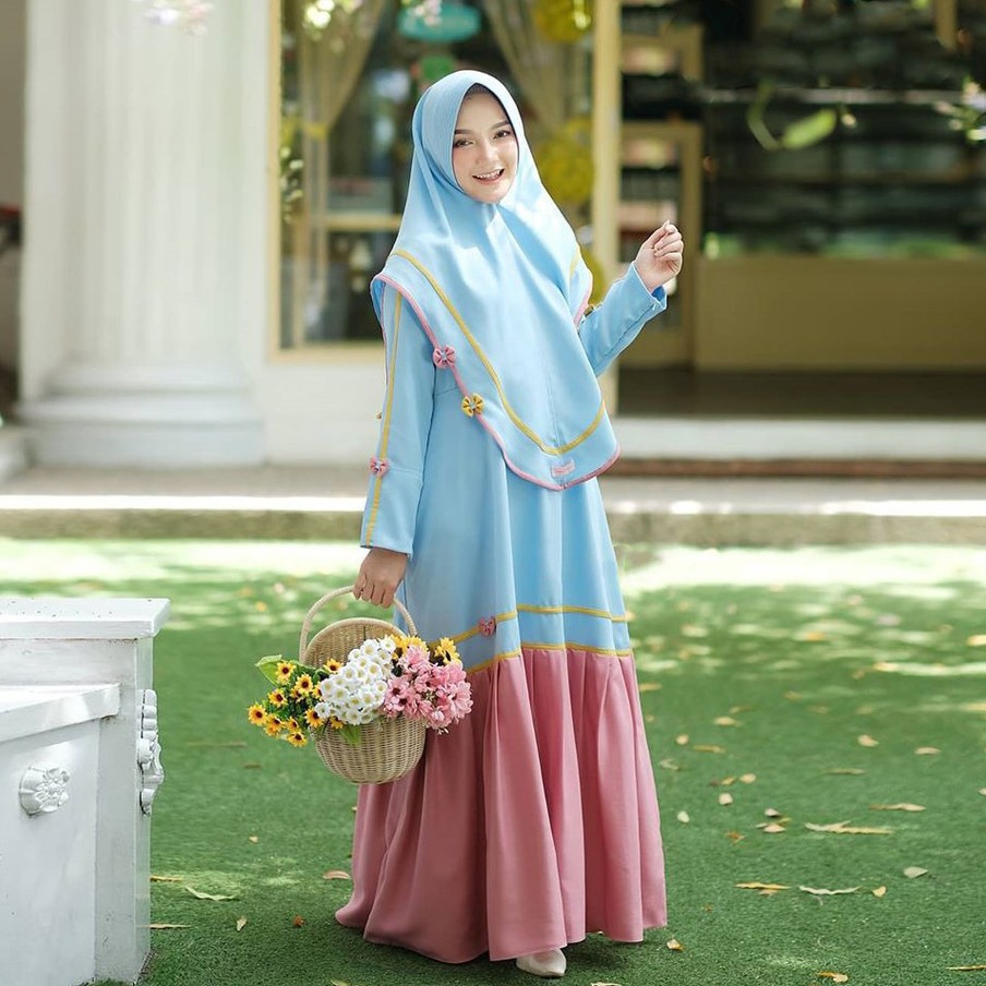 Nayara Dress Syari S M L XL  Gamis Syari Bumil Busui Best Seller