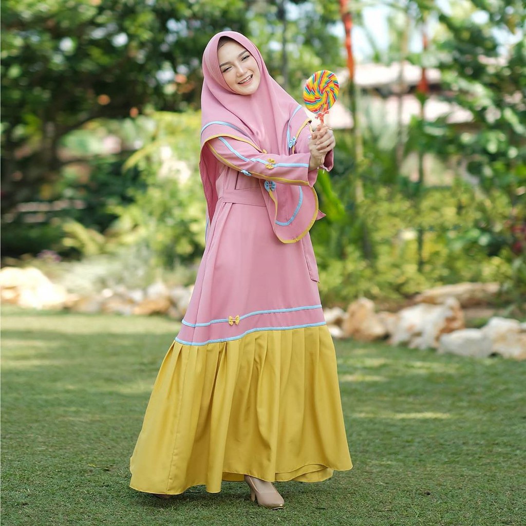 Nayara Dress Syari S M L XL  Gamis Syari Bumil Busui Best Seller 3