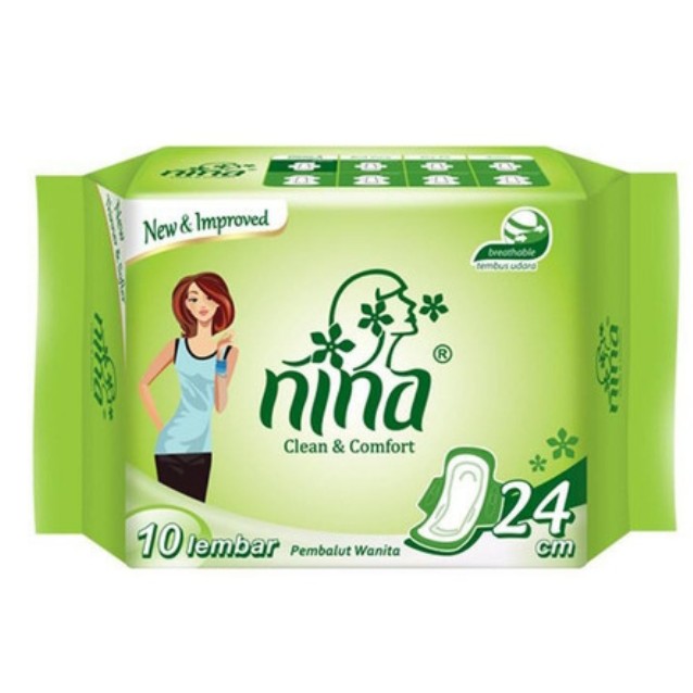 Nina Clean Dan Comfort 24cm Isi 10 Pcs