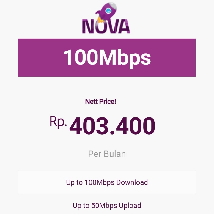 Nova 100Mbps Internet Only