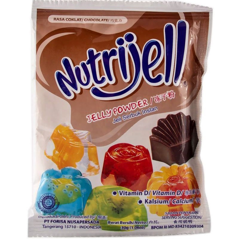 Nutrijell Kemasan 20gr Rasa Coklat