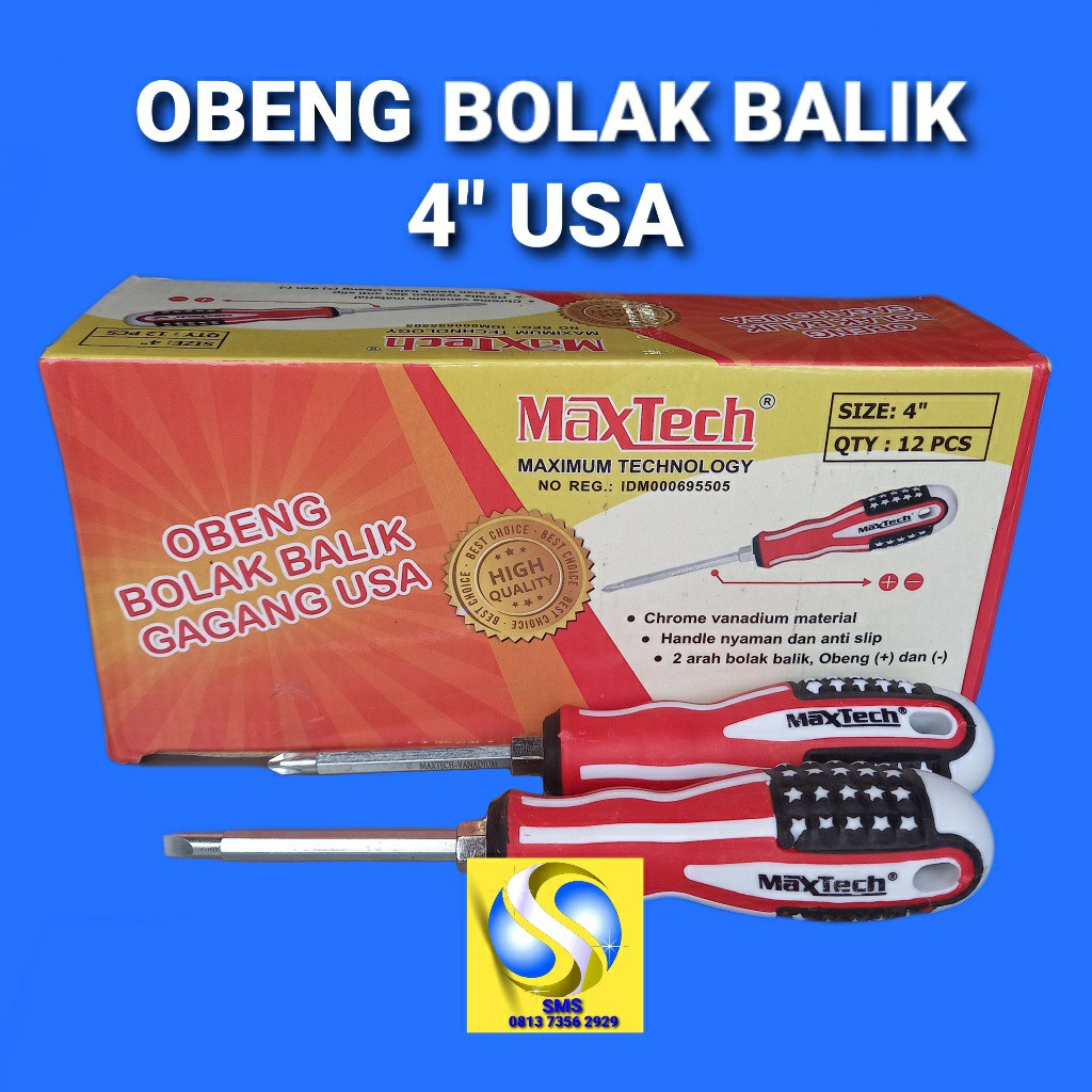 OBENG BOLAK BALIK USA MAXTECH