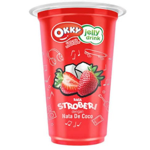 OKKY JELLY DRINK CUP STRAWBERRY