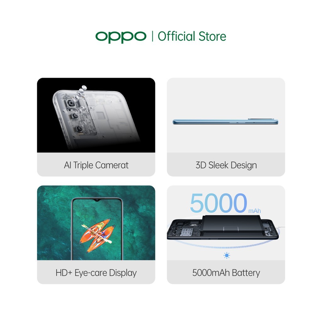 OPPO A16 3GB32GB 13MP Triple Camera HD Eye-care Display 5000mAh 2